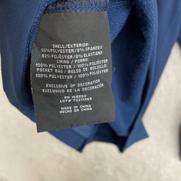 NWOT 32 Degrees Heat Men's XL Navy Full-Zip Jacket Windbreaker Mock neck - Picture 7 of 10